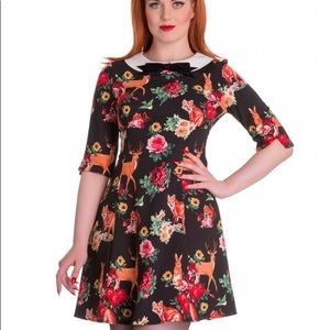 Hell Bunny Hermaline Woodland Animal Dress